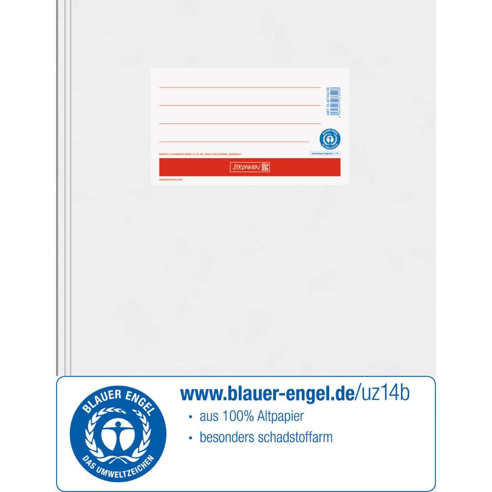 Karton Hefthülle Blauer Engel A4, Brunnen, weiß
