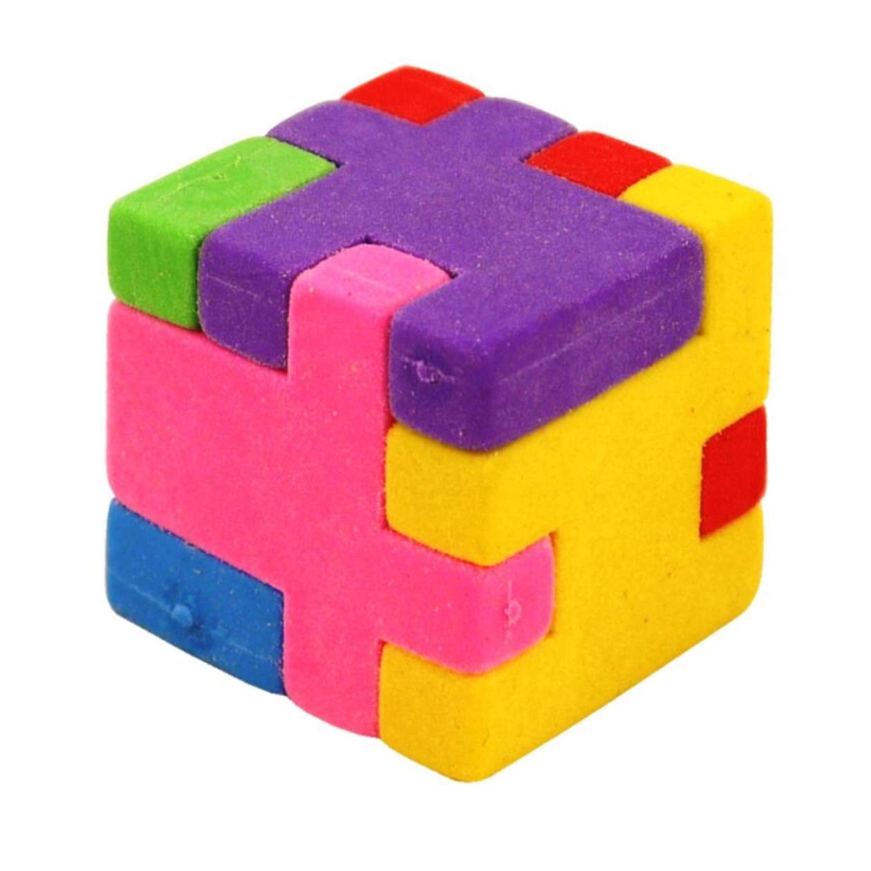 1x Radiergummi Puzzle Würfel