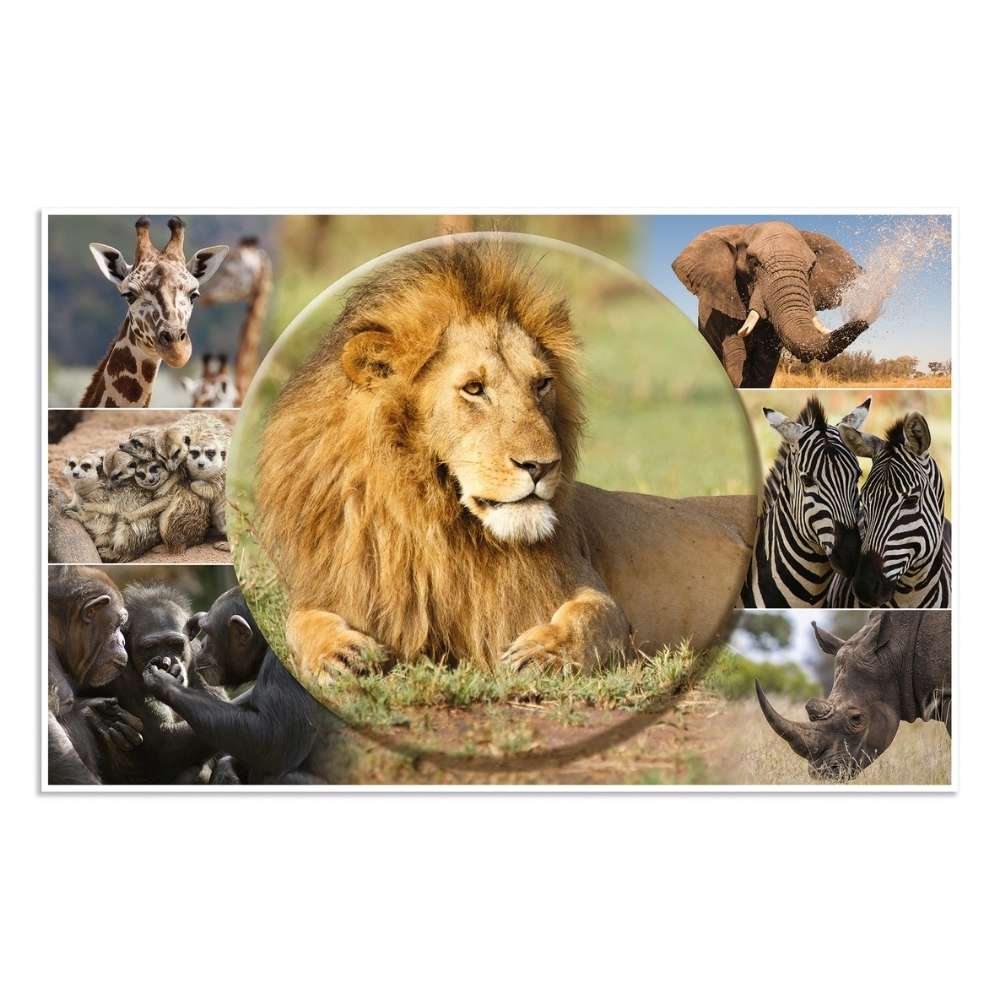 Schreibtischunterlage mit Motiv, Afrika Tiere, Herma  (Wendemotiv)