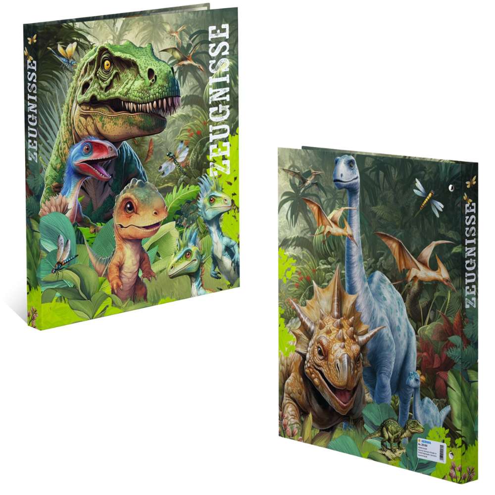 Zeugnisringbuch Dino World, Herma