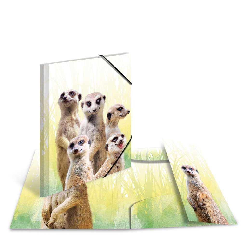 Herma Sammelmappe A3, exotische Tiere, Erdmännchen