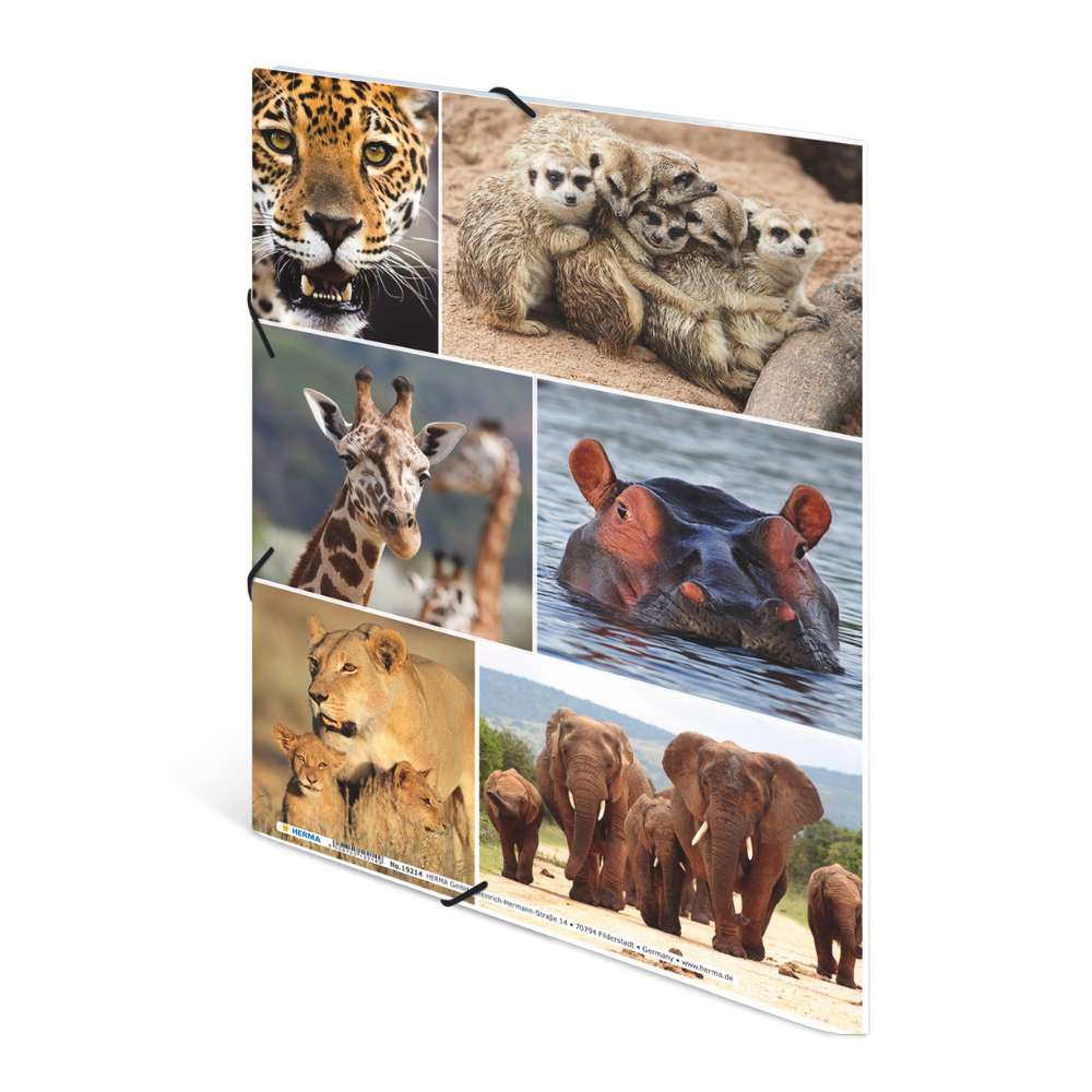 Kartonmappe A4, Afrikanische Tiere