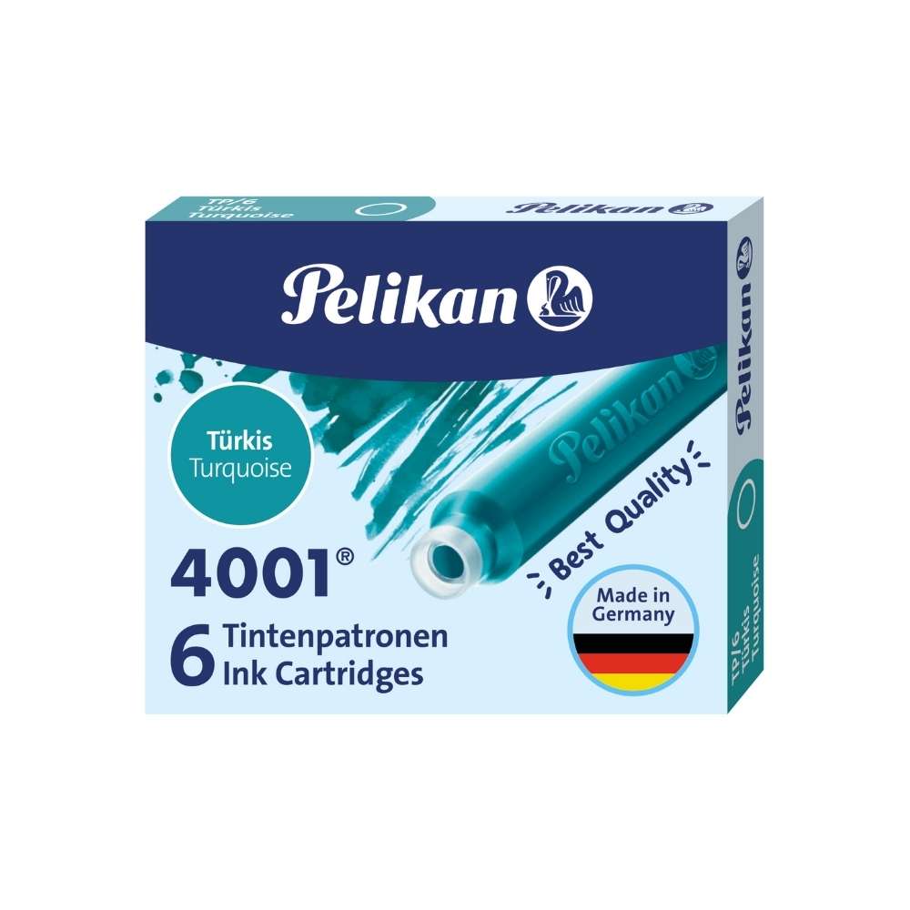 Pelikan Tintenpatronen, 6 Stück, türkis