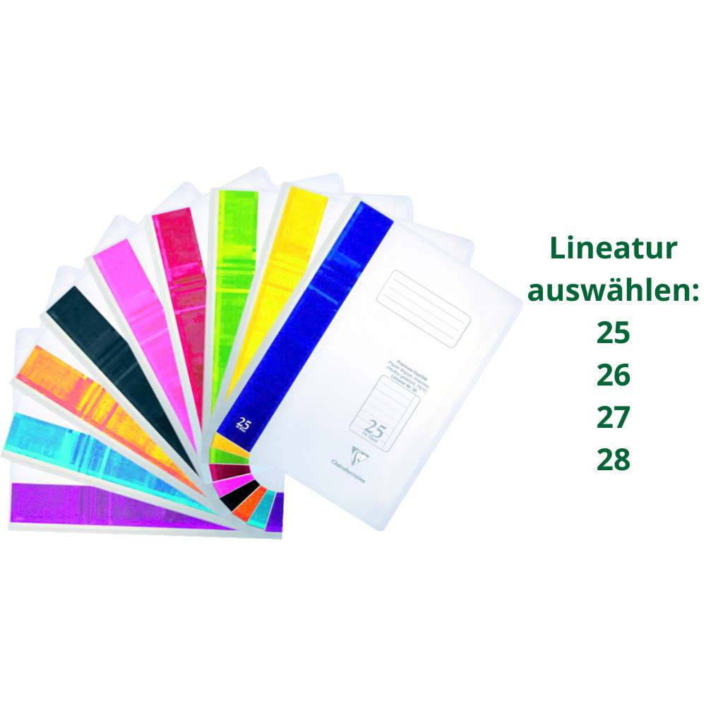 Koverbook Clairfontaine, verschiedene Lineaturen