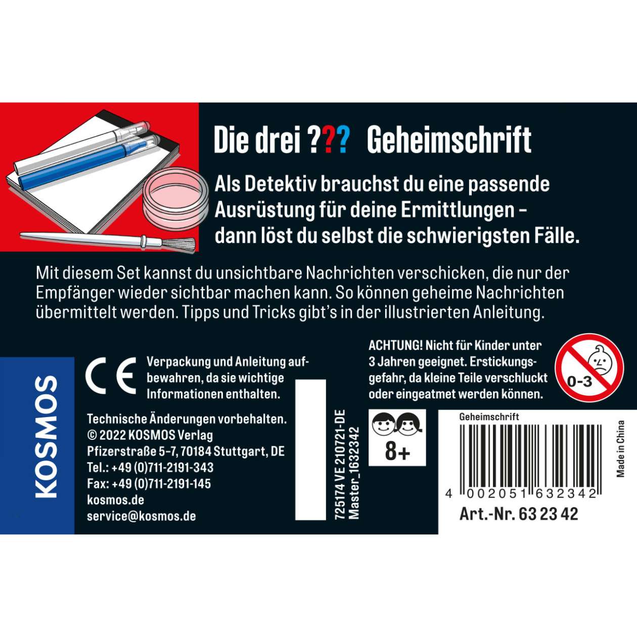 Die drei ??? Geheimschrift, kleine Dose