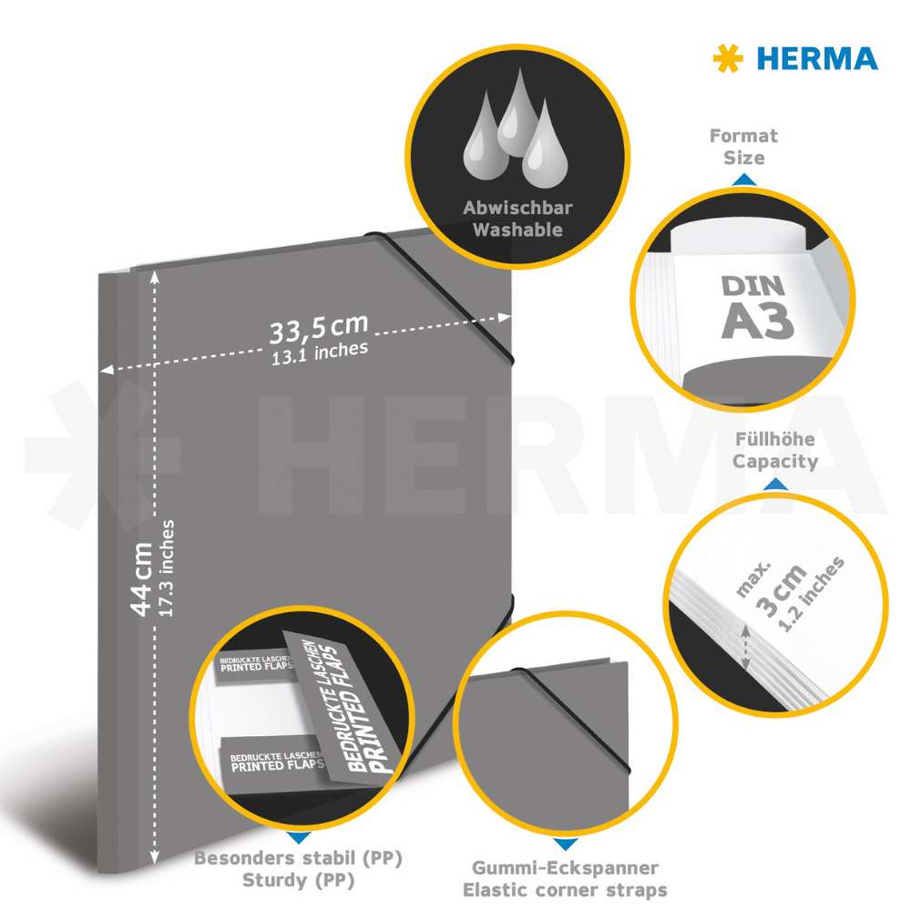 Sammelmappe Fußball A3 - PP, Herma