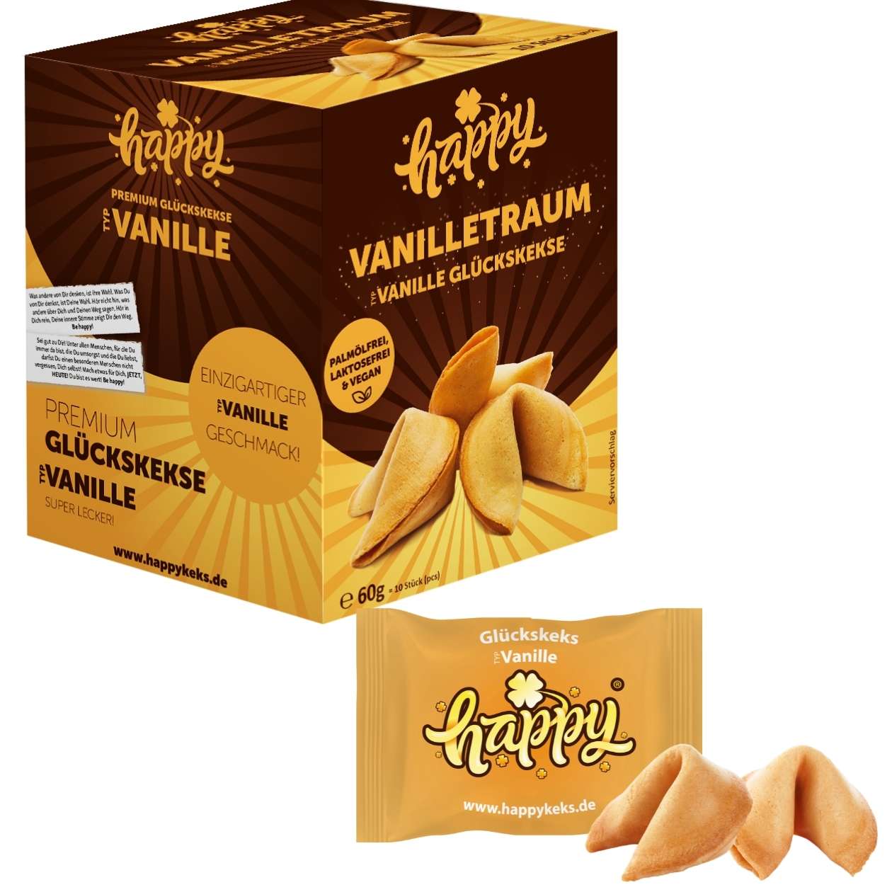 Happy Glückskeks Vanille, 10er Box