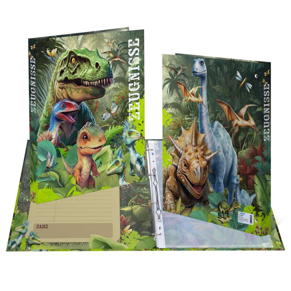 Zeugnisringbuch Dino World, Herma