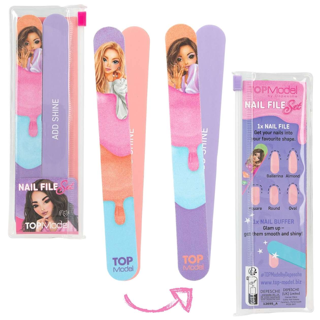 TOPModel Nagelfeilen-Set, sortiert