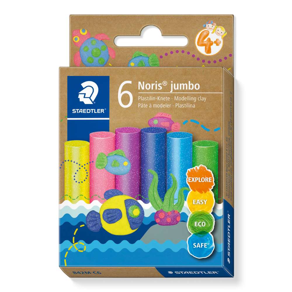 Plastilin-Knete Glitter, Noris Jumbo