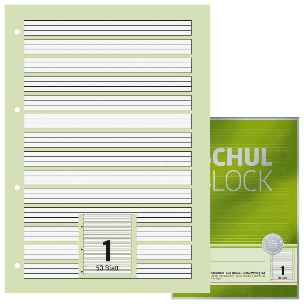 Brunnen Premium Block A4, Lineatur 1