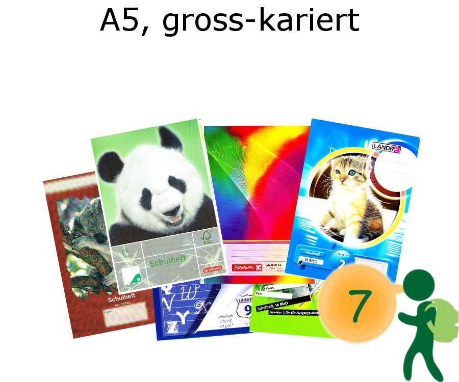 A5 Heft, Lineatur 7