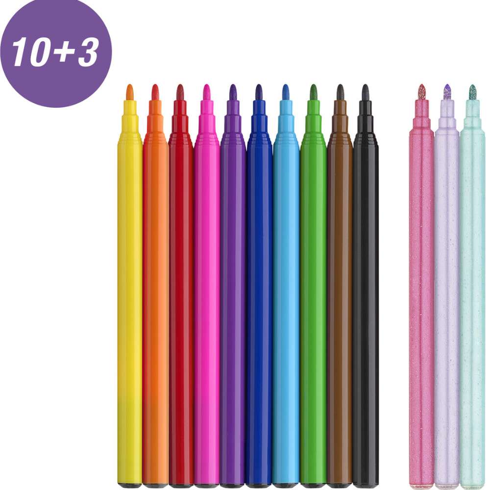 Filzstifte Einhorn 10+3 Glitzer, Faber-Castell