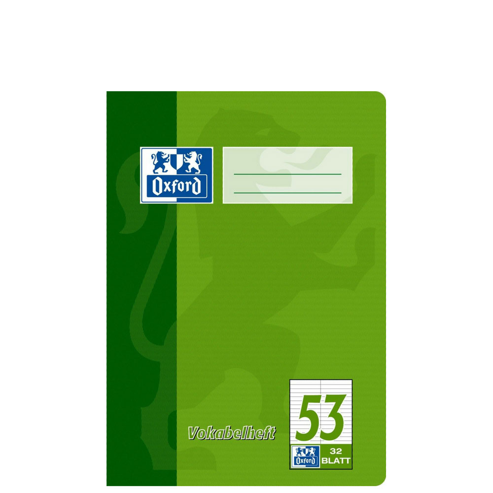 Vokabelheft zweispaltig, Lineatur 53, Oxford, A5