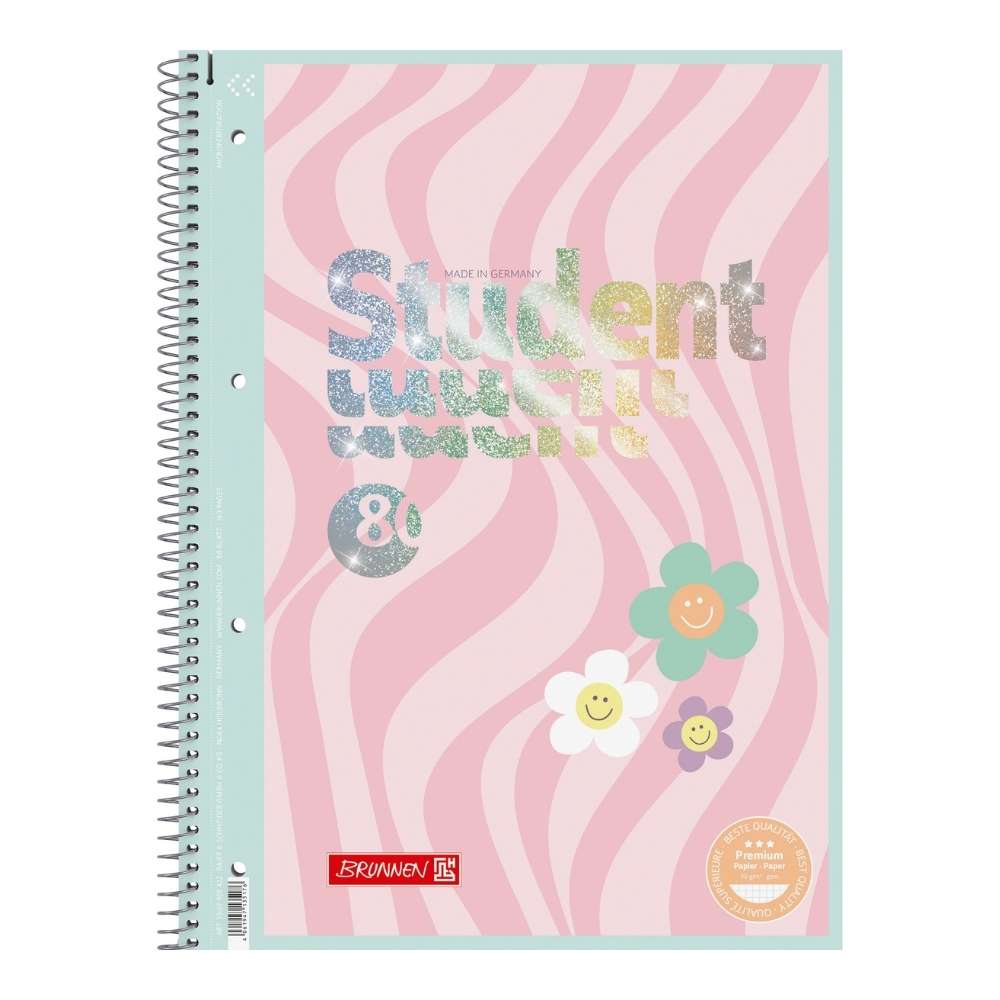 Collegeblock mit Motiv A4, Lineatur 28, Happy Hippie
