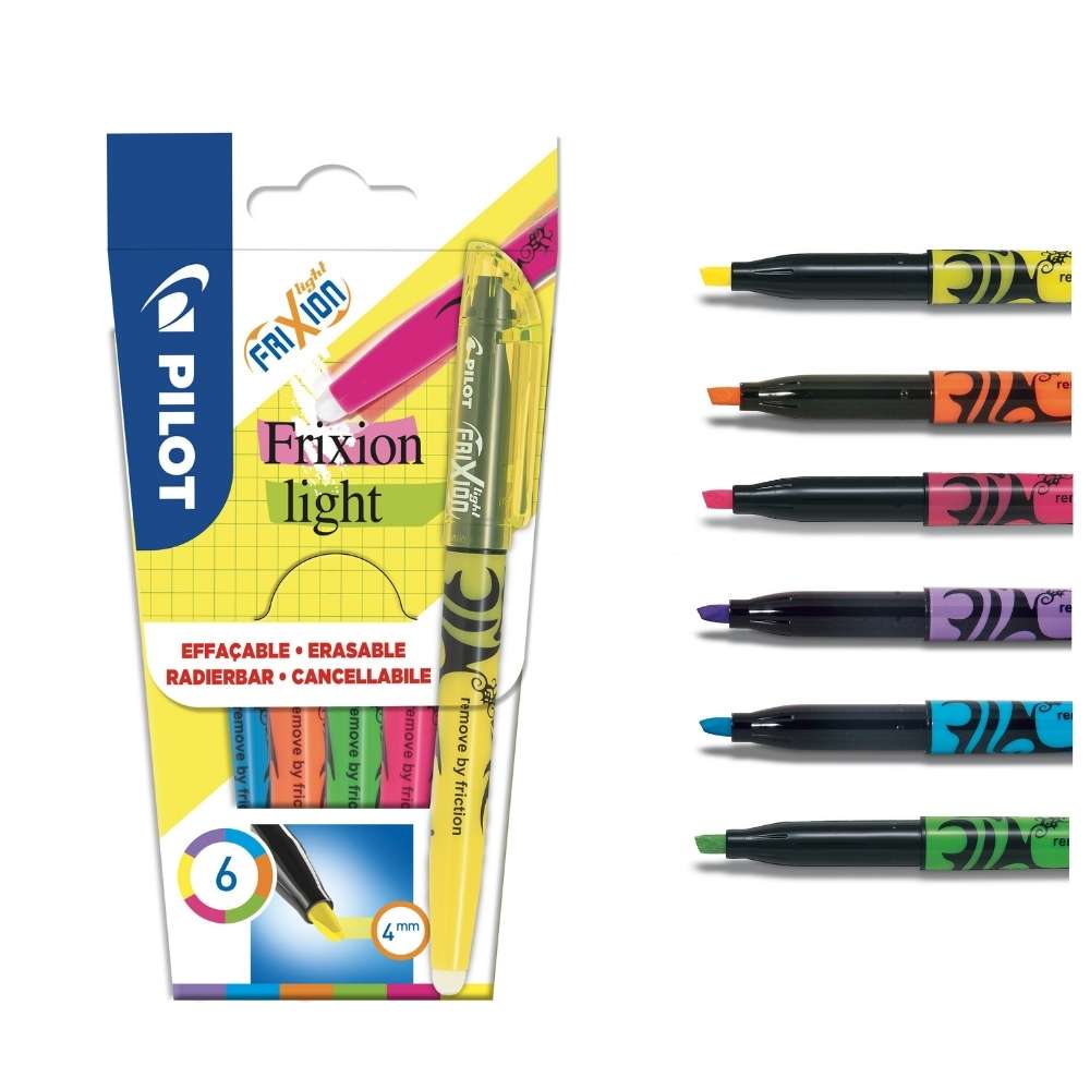 Frixion Textmarker Set: 6 Farben