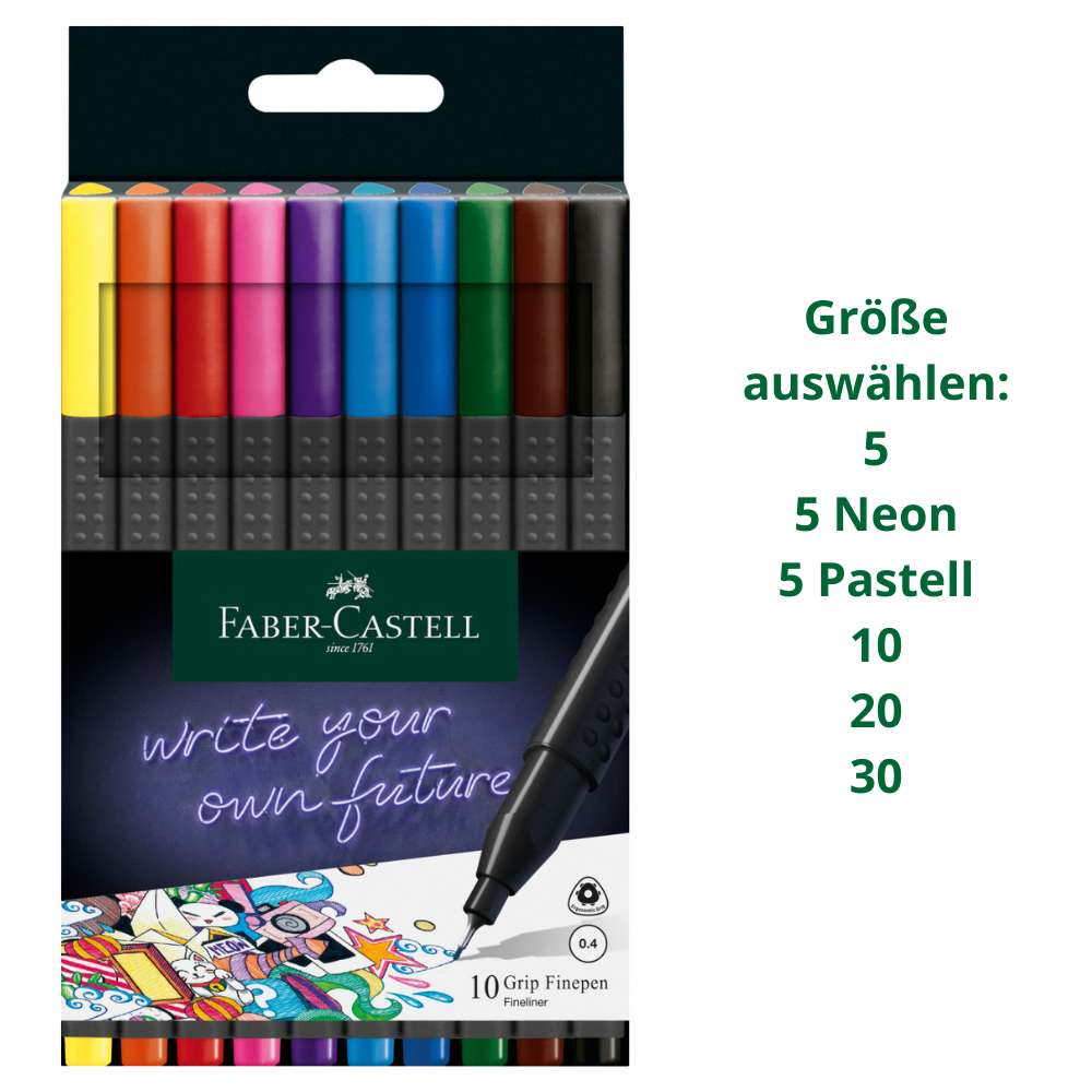 Faber-Castell Fineliner, Finepen Grip, verschiedene Größen