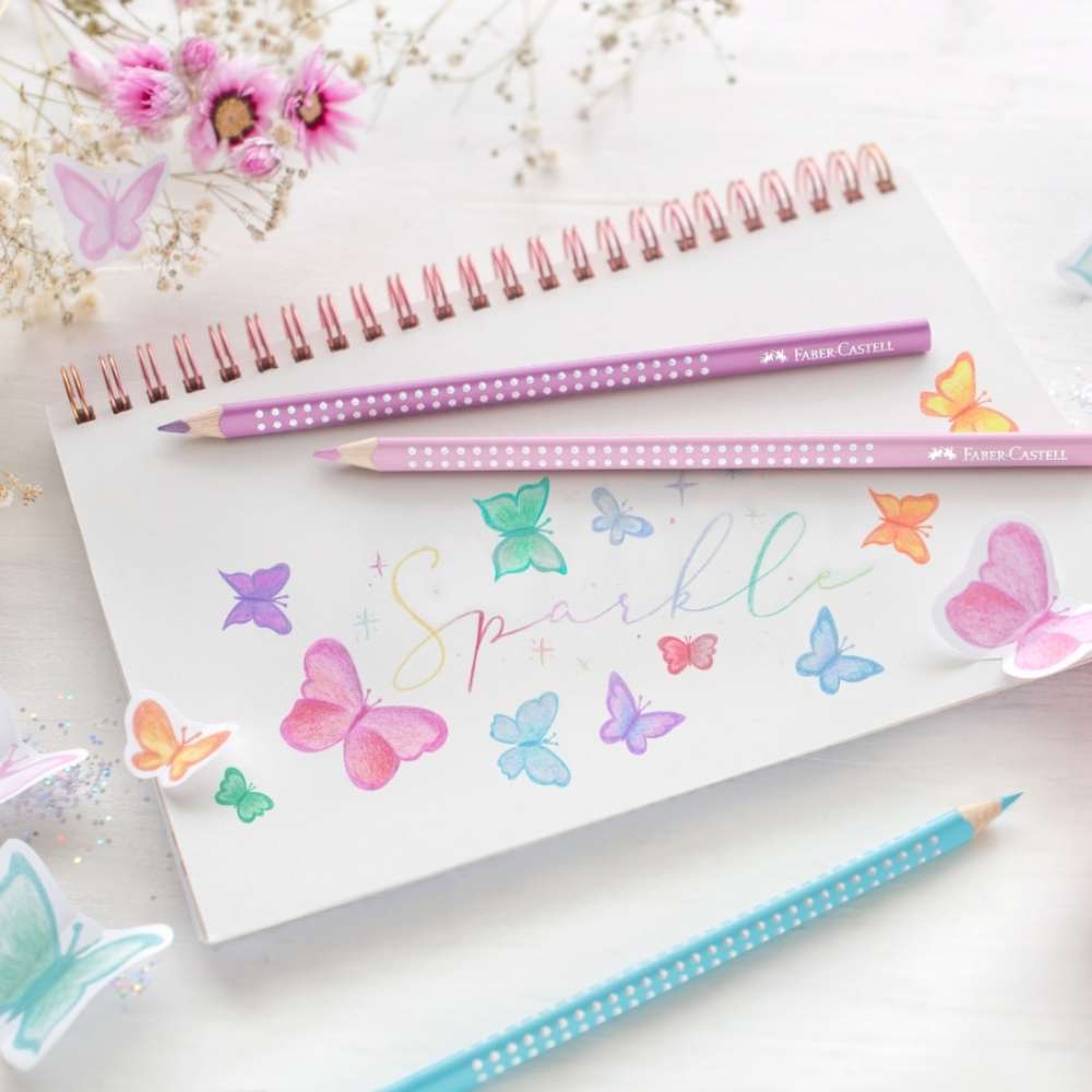 Faber-Castell Sparkle Buntstifte pastell, Metalletui