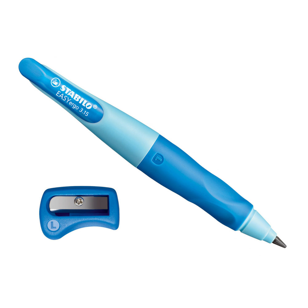Stabilo EASYergo 3.15 mit Spitzer, Linkshänder, blau