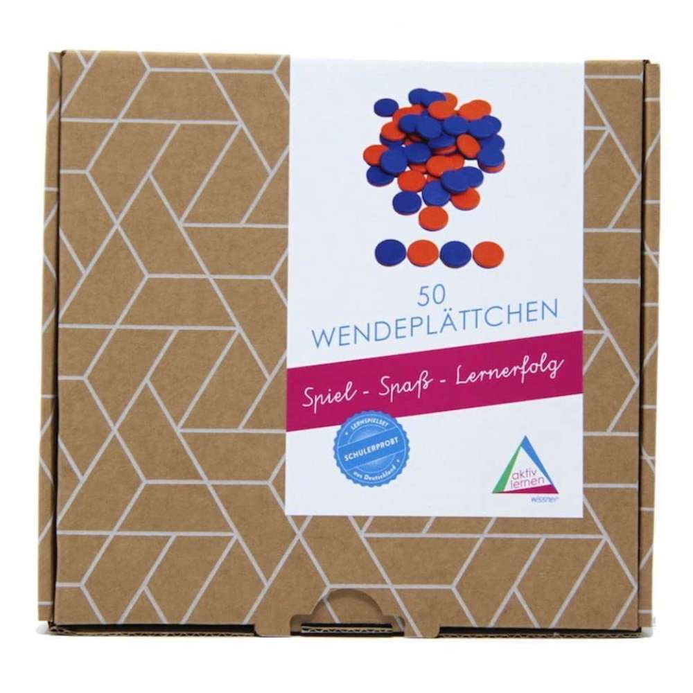 Wendeplättchen rot/blau, 50 Stück