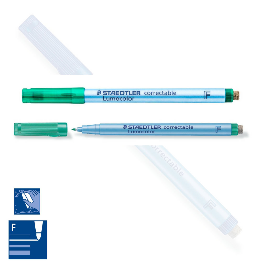 Lumocolor correctable F, fein, Staedtler, grün