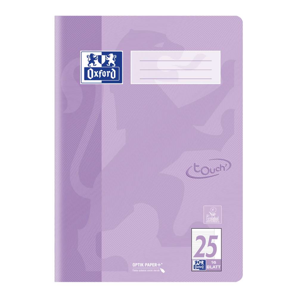 Oxford Touch Heft Lineatur 25, Pastell Flieder