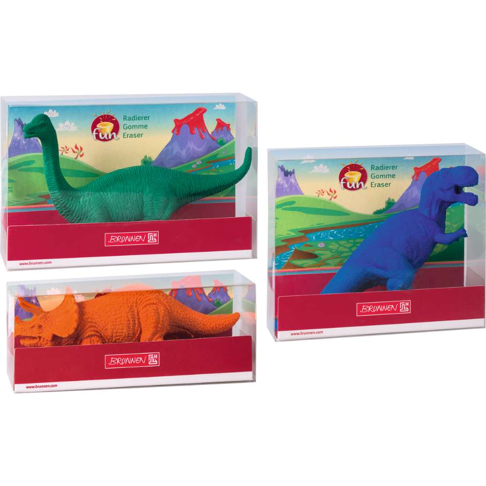 Radiergummifigur Dino, sortiert
