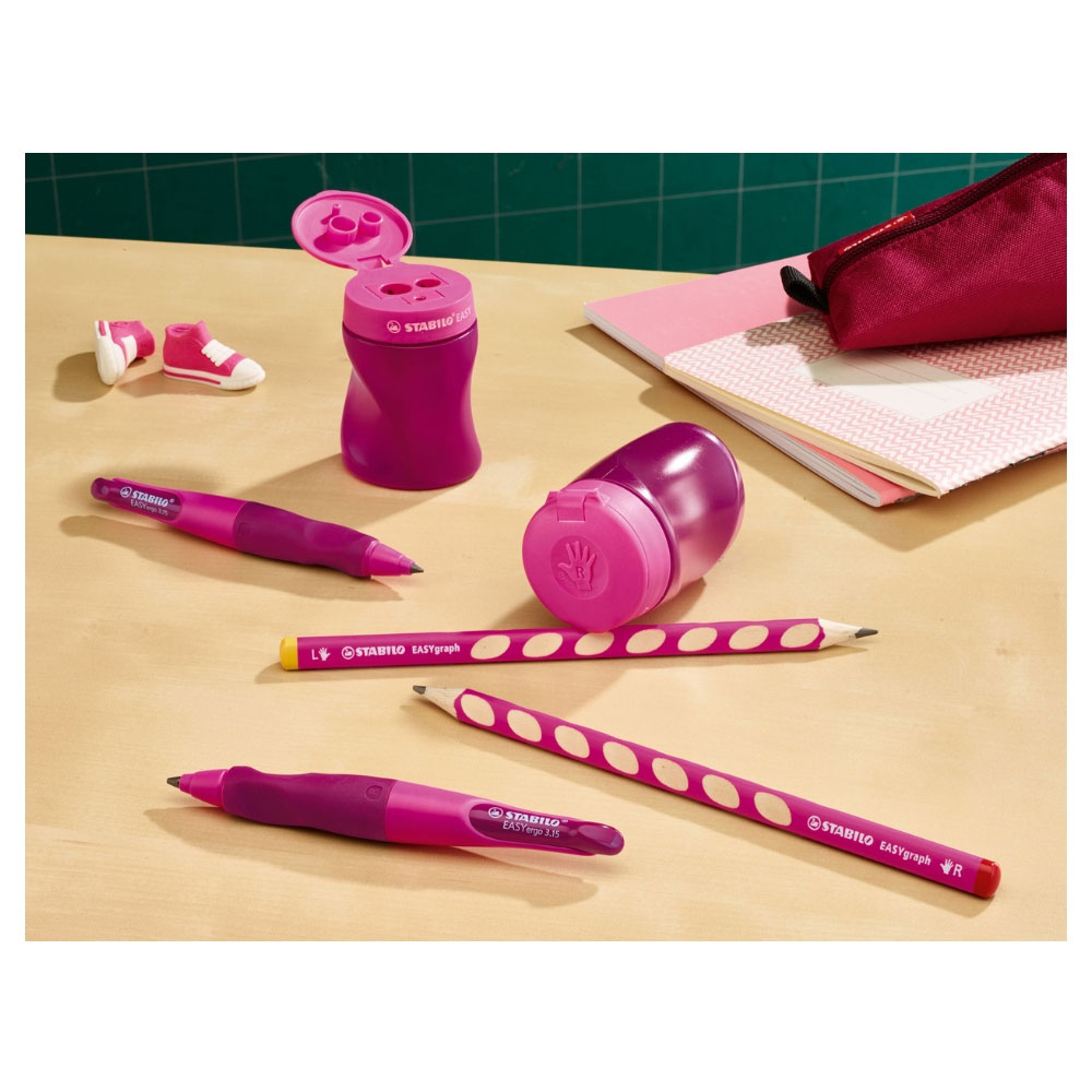 Stabilo easy Dosenspitzer für Linkshänder, doppelt, pink