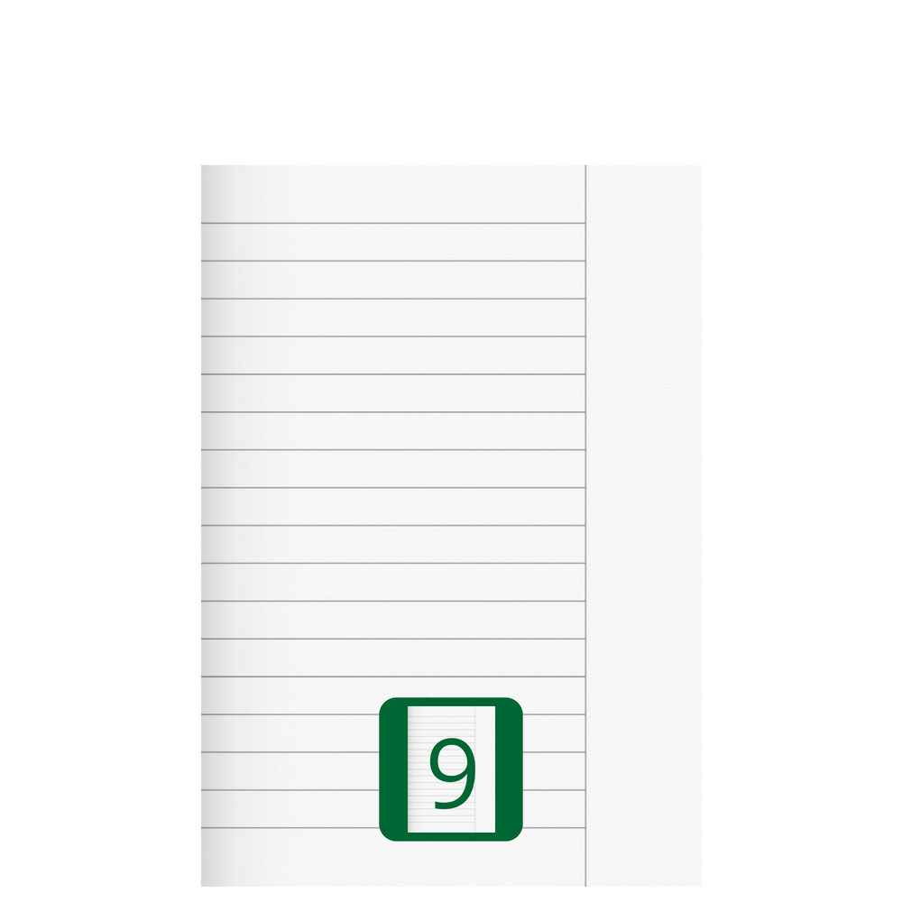 A5 Heft, Lineatur 9