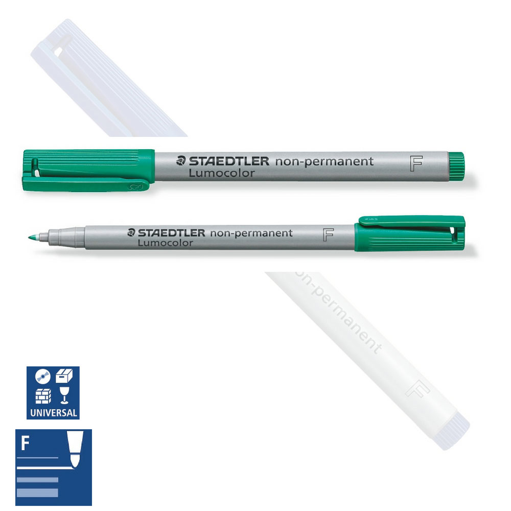 Folienstift wasserlöslich, fein, von Staedtler, grün