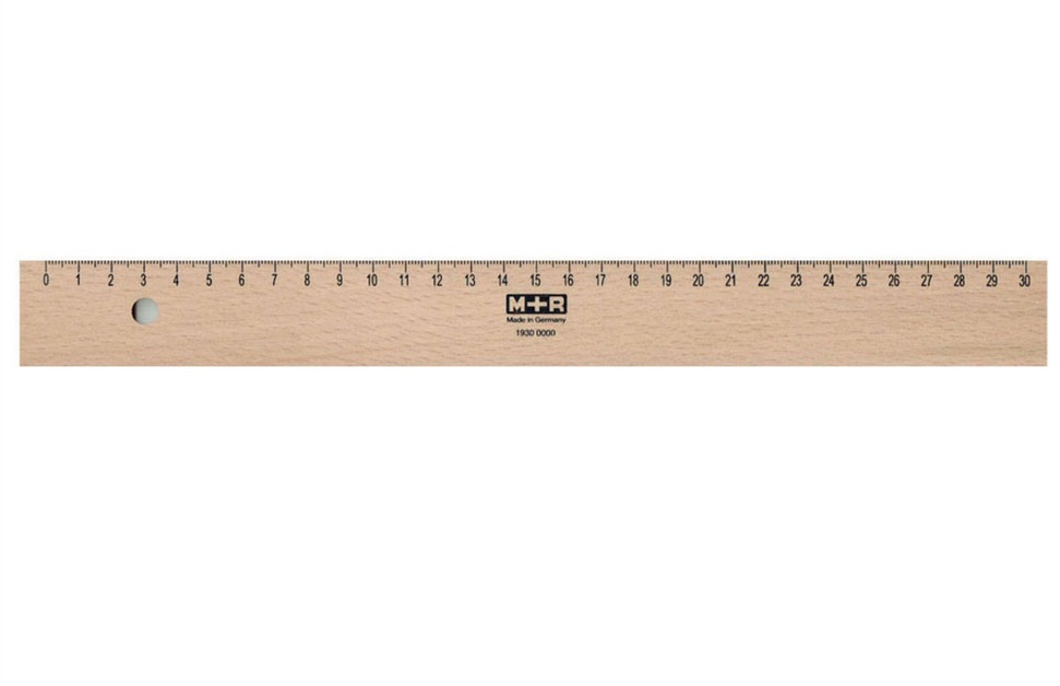 Langes Holzlineal, 30 cm