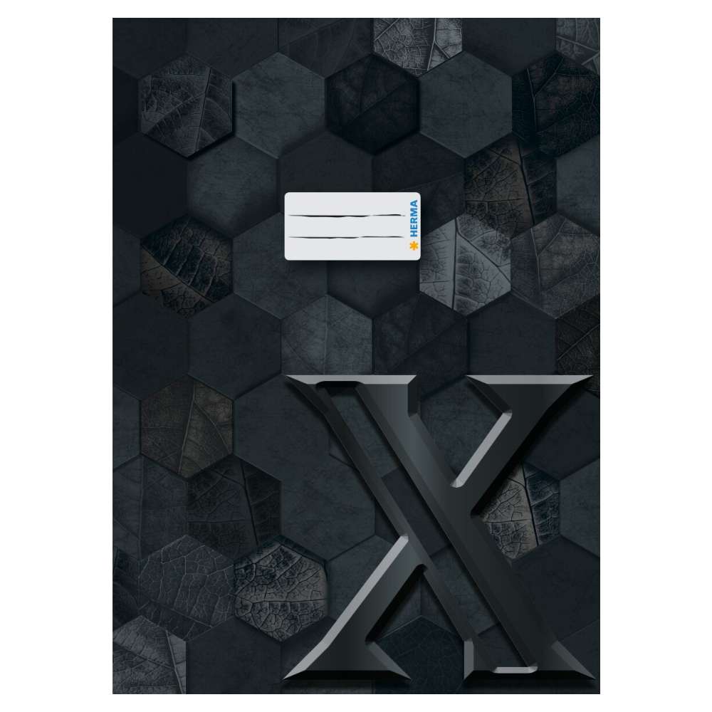 Karton Heftumschlag A4, Serie X, schwarz