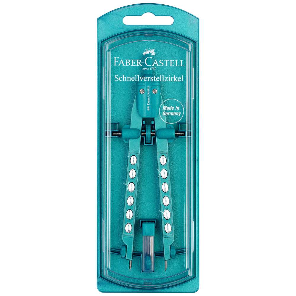 Schulzirkel Sparkle Faber-Castell, Factory, ocean metallic