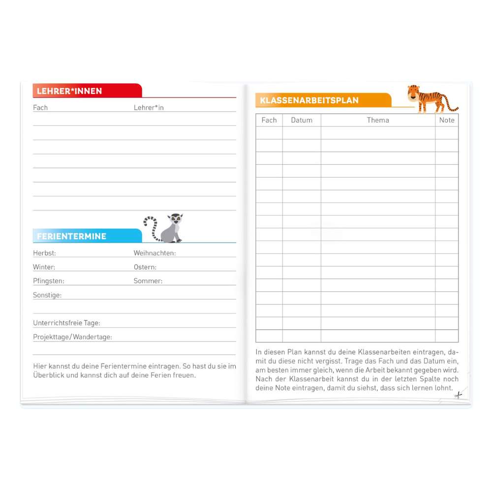 Klipp & Klar mit Datum 26/27 ABC Kids, Hausaufgabenheft Grundschule