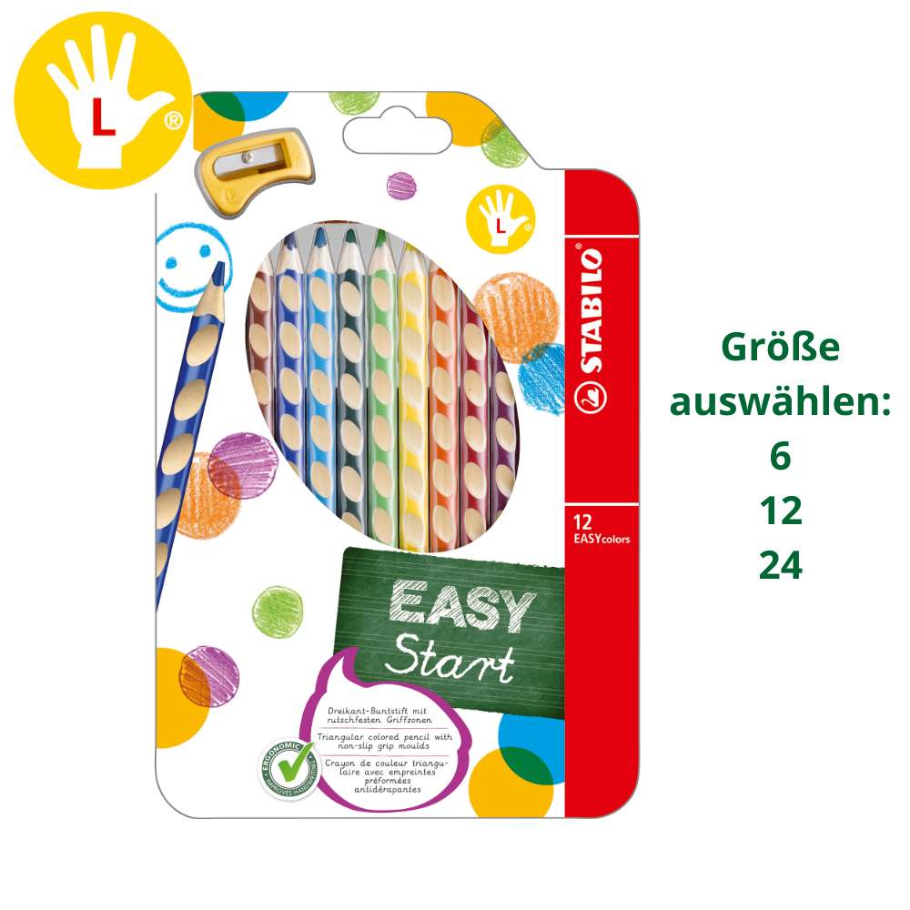 Stabilo Buntstifte Linkshänder, verschiedene Größen