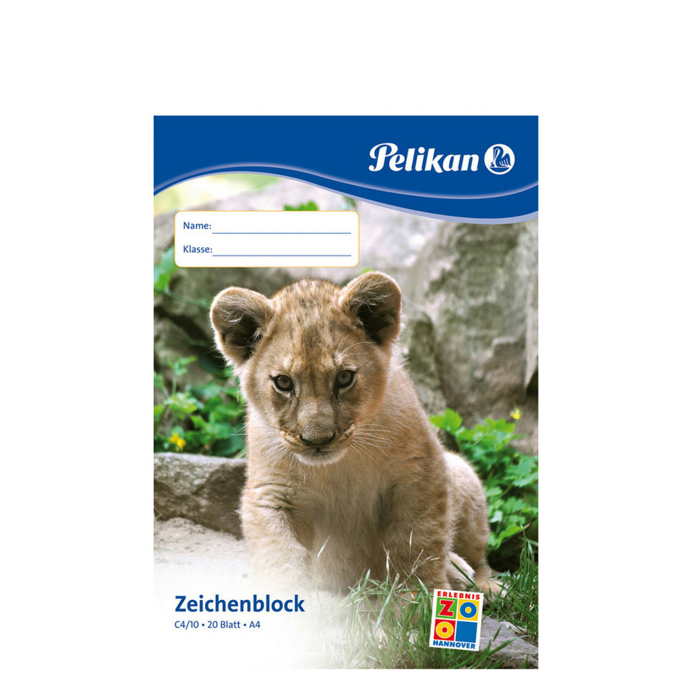 Zeichenblock A4, 20 Blatt, Pelikan, beidseitig befestigt