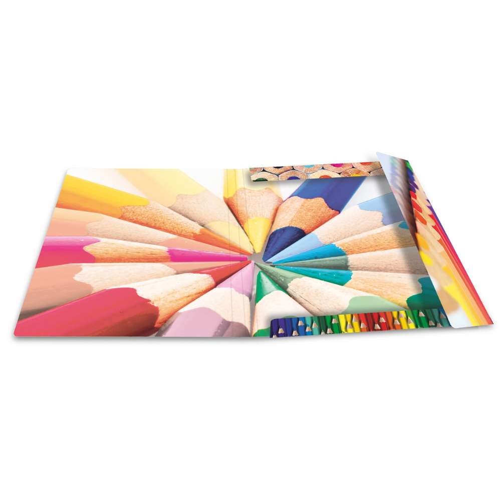 Kartonmappe A3, bunte Stifte