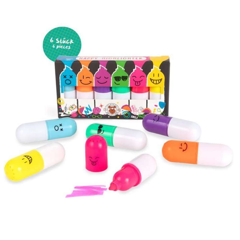 Happy Highlighter Mini, 6er Set