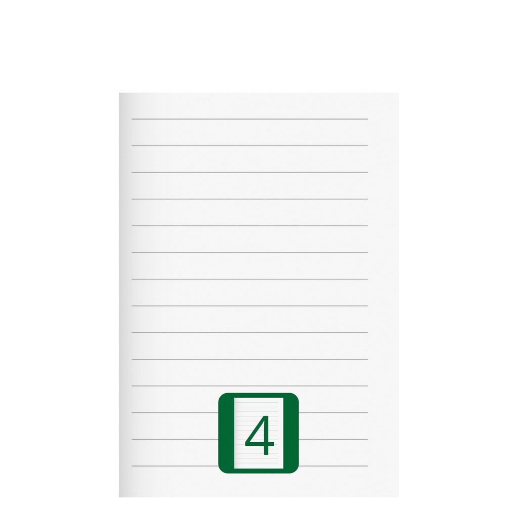 A5 Heft, Lineatur 4