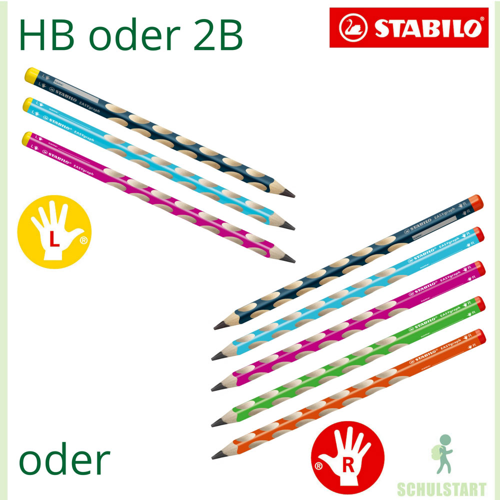 Weicher Bleistift Stabilo Easygraph 2B, blau