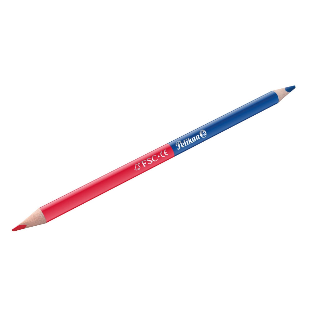 Zweifarbstift rot-blau dünn, Pelikan