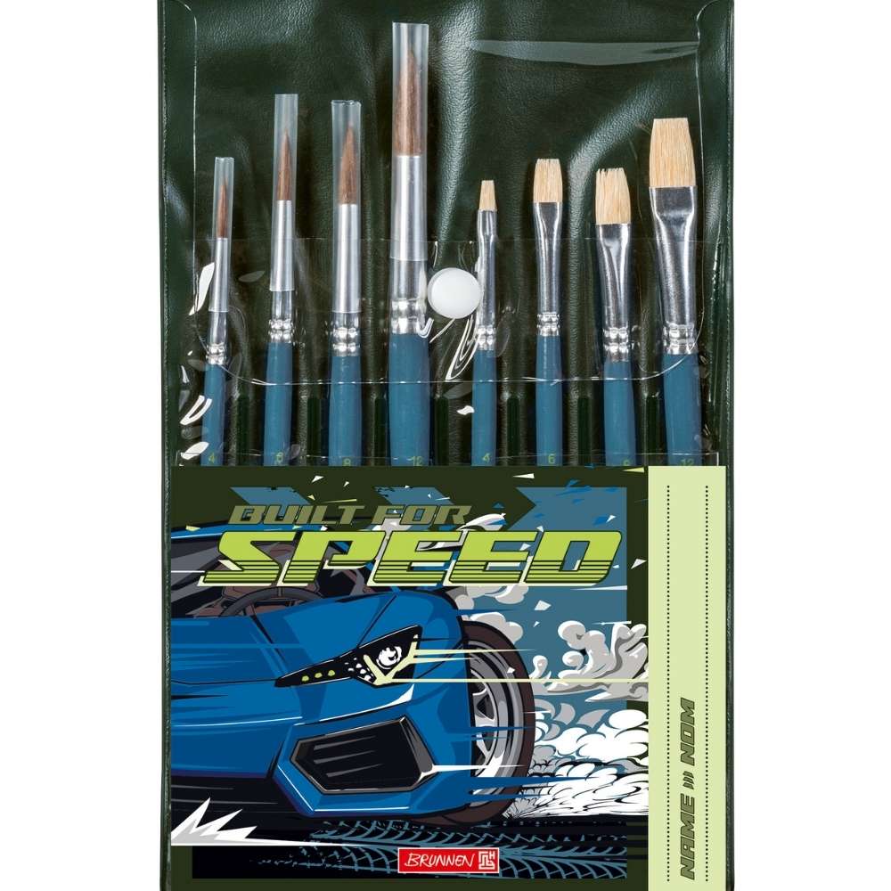 Brunnen Schulpinsel Set, Fast Wheels