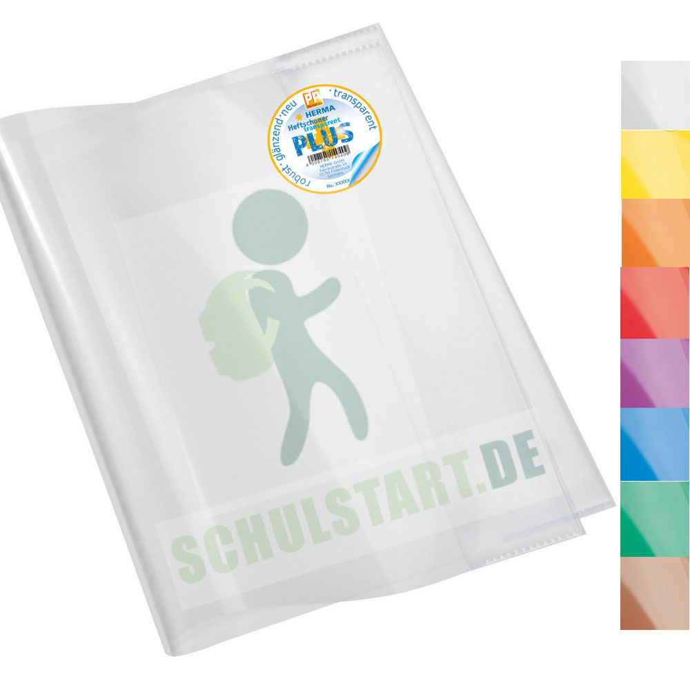 Arbeitsheft Umschlag A4 extrastark, transparent, Herma