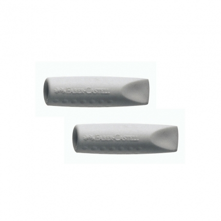 Faber-Castell Eraser Cap silber, Doppelpack