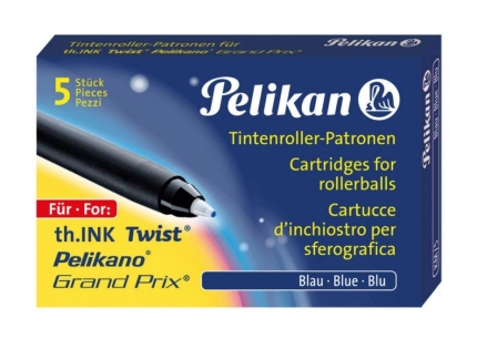 Tintenroller Patrone, 5 Stück, Pelikan, blau
