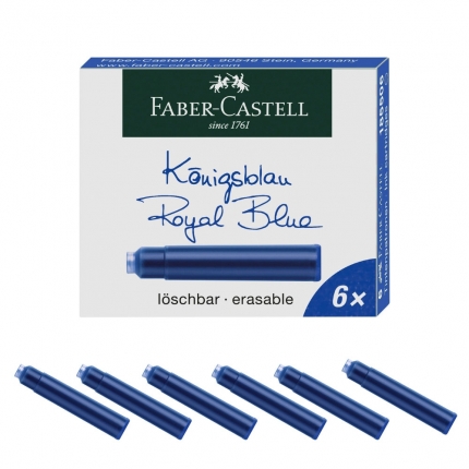 Faber-Castell Tintenpatronen königsblau, 6er Pack