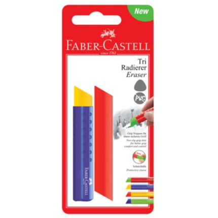 Radierer mit Kunststoffhalter, Faber-Castell, sortiert