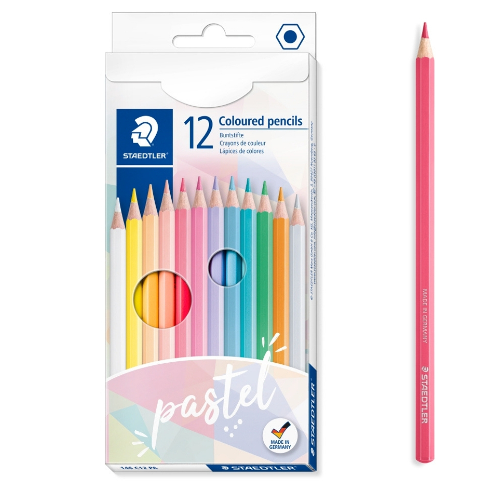 COLORINO zweiseitig Buntstifte Farbstifte Malstifte 12 Stück = 24 Farben pastell 