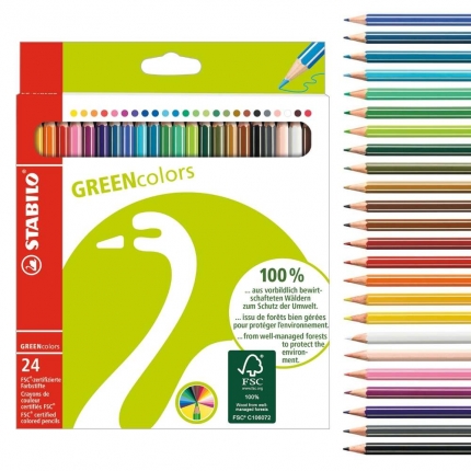 Stabilo green Colors, 24er Packung
