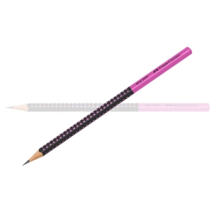 Faber-Castell Grip Bleistift HB, schwarz-pink